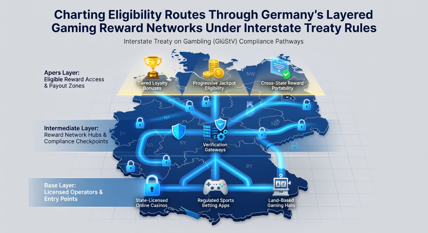 Darstellung von Berechtigungsrouten in deutschen Gaming-Netzwerken mit Fokus auf den Glücksspielstaatsvertrag
