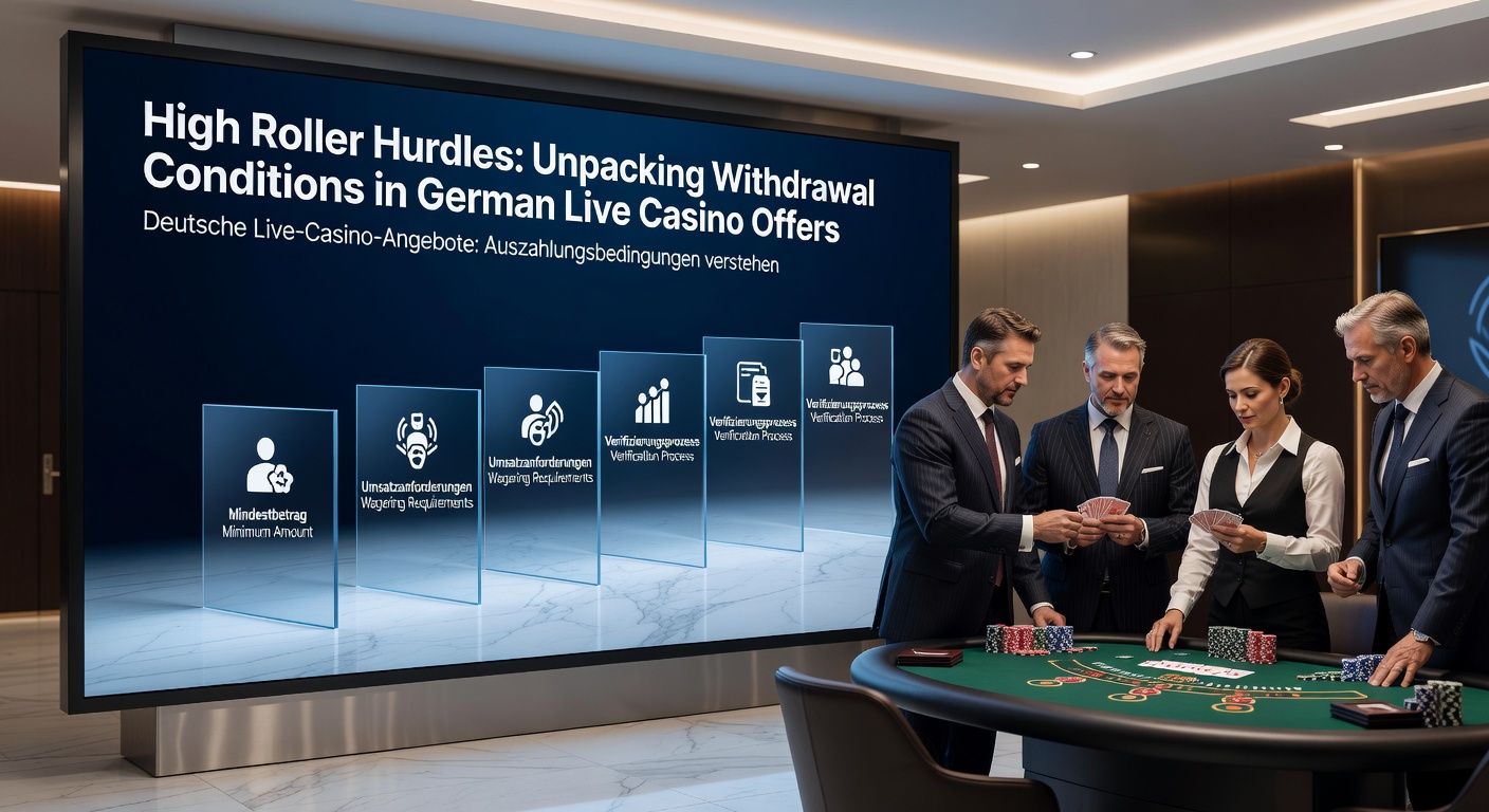 Detaillierte Grafik zu Auszahlungsbedingungen mit Umsatzanforderungen, Limits und Zeitfristen in einem High-Roller-Live-Casino-Dashboard