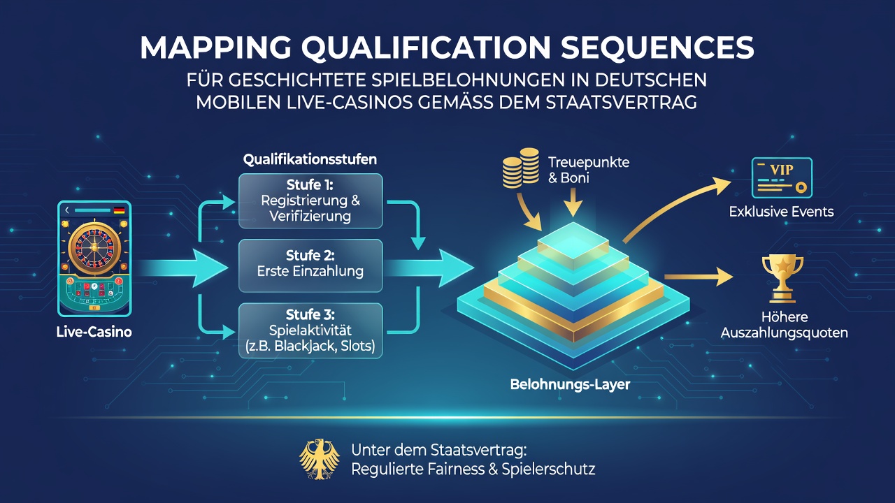 Darstellung der Qualifikationssequenzen für gestaffelte Belohnungen in mobilen Live-Casinos