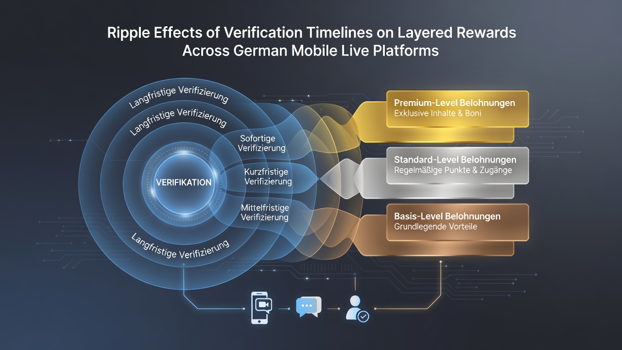 Darstellung von Verifizierungsprozessen und gestaffelten Belohnungen auf mobilen Live-Plattformen in Deutschland
